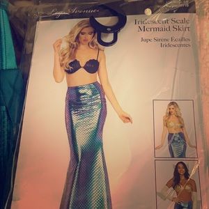 Mermaid skirt iridescent scale size small